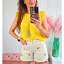 Blusa Amarilla Colgante
